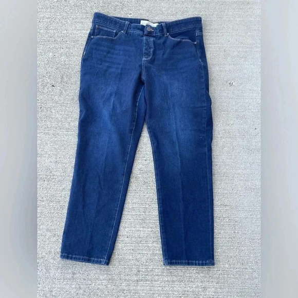 Soft Surroundings Pants Womens XL Straight Leg Denim Stretch - Picture 1 of 5